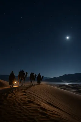 Wise Men Following the Advent Star