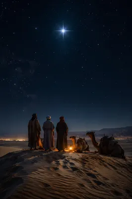 Wise Men Beneath the Bethlehem Star