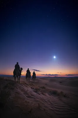 Wise Men Journey Beneath Desert Star