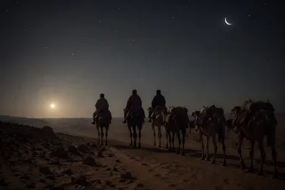 Wise Men Caravan Under Guiding Star
