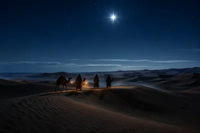 Wise Men Following Desert Star