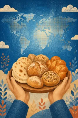 Global Communion Bread Sharing with World Map