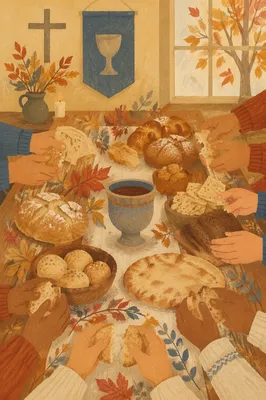 World Communion Sunday Bread Table