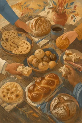 World Communion Sunday Bread Table