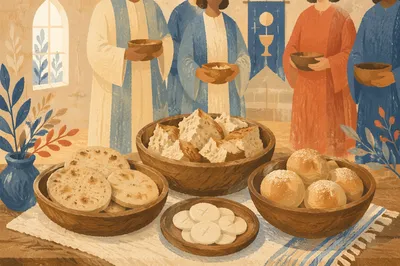 World Communion Sunday Bread Table