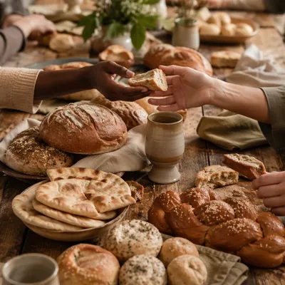 World Communion Sunday Bread Table