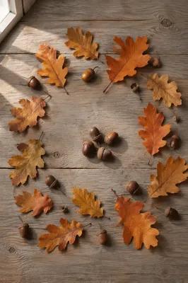 Autumn Acorns and Oak Leaves Wreath