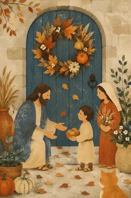 Autumn Wreath on Emerald Front Door