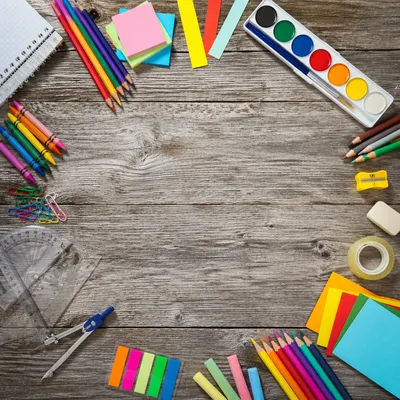 Organized Back to School Supplies Flat Lay