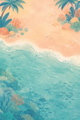 Serene Tropical Beach Sunset Shoreline