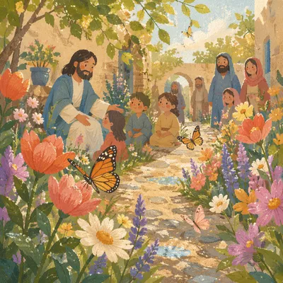 Spring Butterfly Garden in Vibrant Bloom