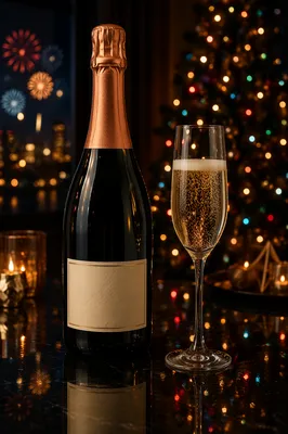 Elegant Champagne Toast for New Year