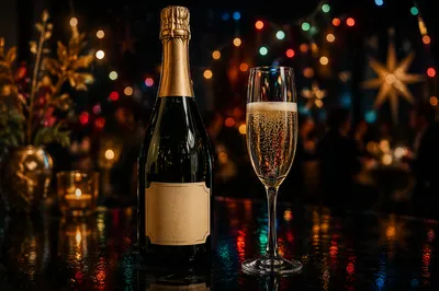 Elegant Champagne Toast for New Year Celebration