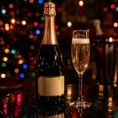 Elegant Champagne Toast for New Year