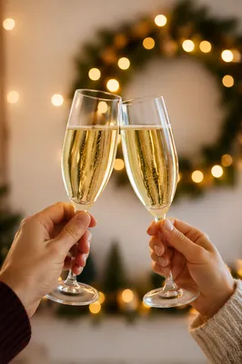 Elegant Champagne Toast for New Year Celebration