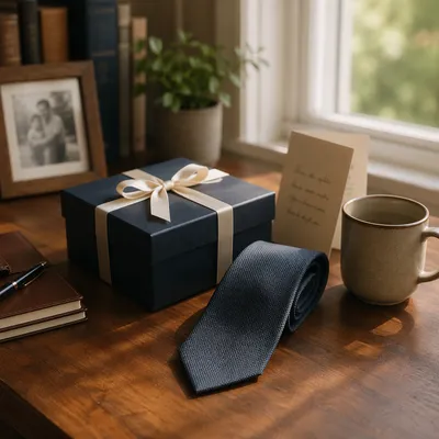 Fathers Day Gift Box and Tie Desk