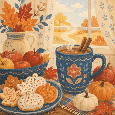 Cozy Hot Apple Cider Autumn Table