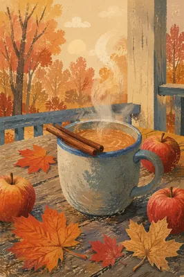Cozy Hot Apple Cider Autumn Still Life