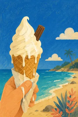 Melting Vanilla Ice Cream by Tropical Shore