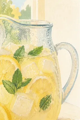 Refreshing Summer Lemonade Pitcher with Mint
