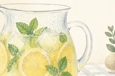 Refreshing Summer Lemonade Pitcher Close-Up