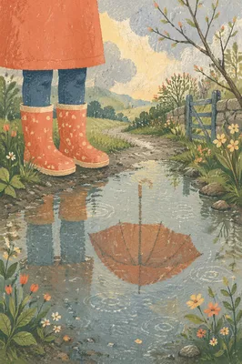 Spring Rain Boots by Garden Puddle