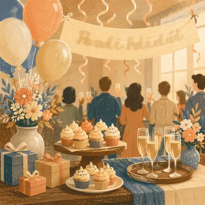Elegant Retirement Celebration with Gold Balloons
