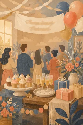 Elegant Retirement Celebration with Gold Balloons
