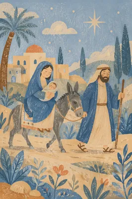 Snowflakes on Evergreen Branches Winter Close-Up