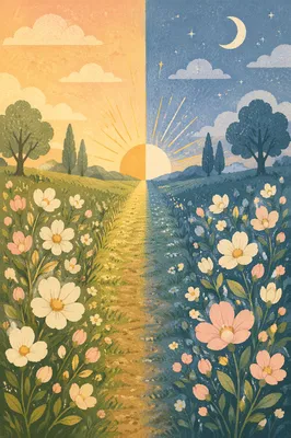 Spring Equinox Meadow at Dawn