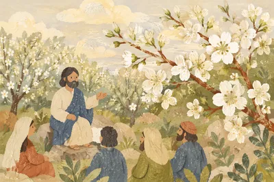 Spring Equinox Blossoms in Gentle Balance