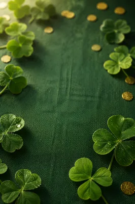 Shamrock Flat Lay on Emerald Green