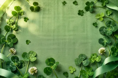 St. Patrick's Day Shamrock Green Background