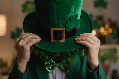 Festive St. Patrick's Day Green Hat Portrait