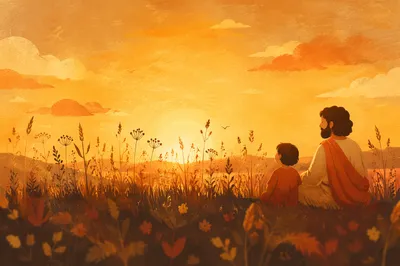 Summer Solstice Sunset Over Golden Field