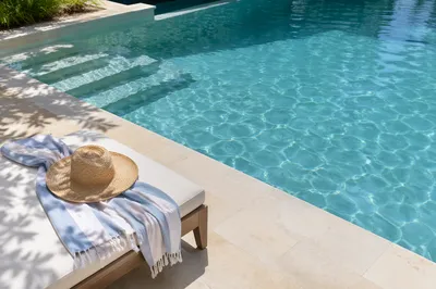 Quiet Backyard Pool on a Summer Afternoon