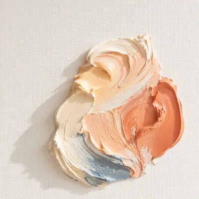 Minimal Abstract Paint Blob on Canvas