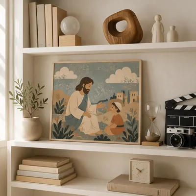 Minimalist Bookshelf Decor with Editorial Calm