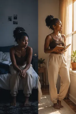 Before and After Lifestyle Portrait Transition