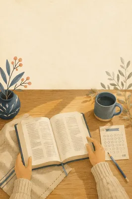 Bible Reading Challenge Flat Lay Design