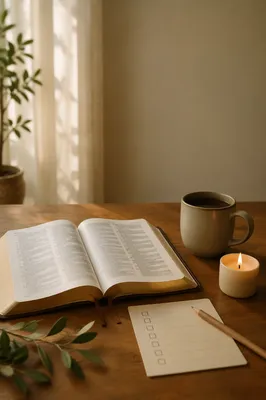 Bible Reading Plan Church Challenge Flat Lay
