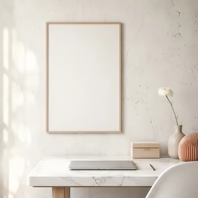 Minimal Poster Frame Styled Room Mockup