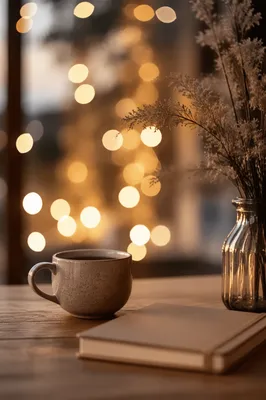 Warm Golden Bokeh Tabletop Still Life