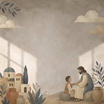 Minimal Church Announcement Background with Warm Light