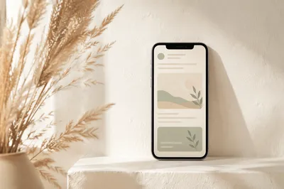 Minimal Church Announcement Smartphone Mockup
