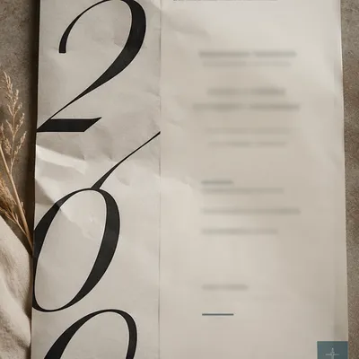 Minimal Church Announcement Poster Flat Lay