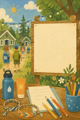 Summer Camp Registration Table Outdoors