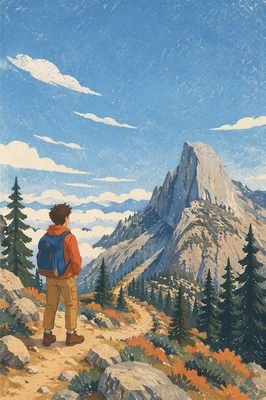 Summer Church Camp Mountain Registration Visual