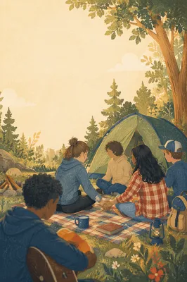 Summer Church Camp Registration Friendship Scene