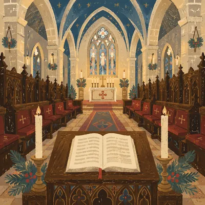 Christmas Church Service Invitation Background